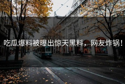 吃瓜爆料被曝出惊天黑料，网友炸锅！