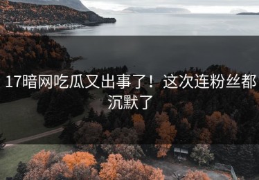 17暗网吃瓜又出事了！这次连粉丝都沉默了