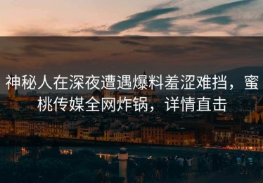 神秘人在深夜遭遇爆料羞涩难挡，蜜桃传媒全网炸锅，详情直击