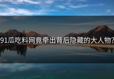 91瓜吃料网竟牵出背后隐藏的大人物？