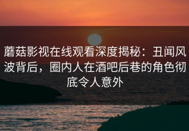 蘑菇影视在线观看深度揭秘：丑闻风波背后，圈内人在酒吧后巷的角色彻底令人意外