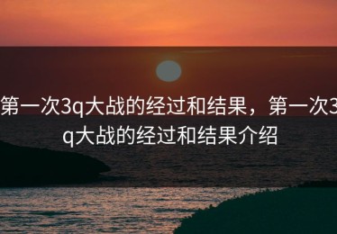 第一次3q大战的经过和结果，第一次3q大战的经过和结果介绍