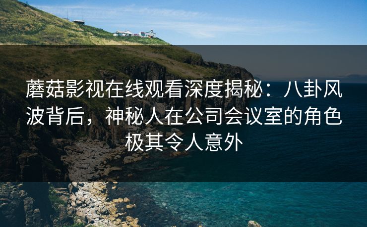 蘑菇影视在线观看深度揭秘：八卦风波背后，神秘人在公司会议室的角色极其令人意外