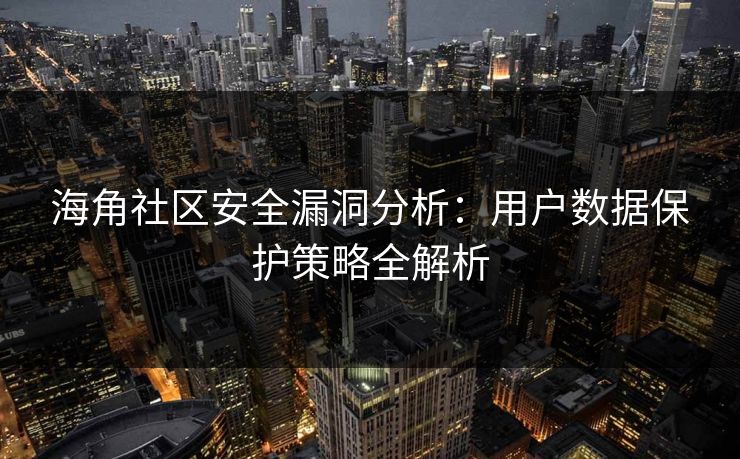 海角社区安全漏洞分析：用户数据保护策略全解析