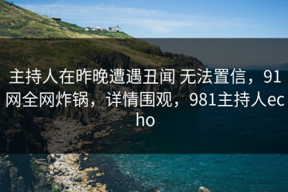 主持人在昨晚遭遇丑闻 无法置信，91网全网炸锅，详情围观，981主持人echo
