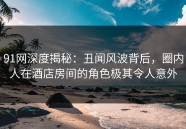 91网深度揭秘：丑闻风波背后，圈内人在酒店房间的角色极其令人意外