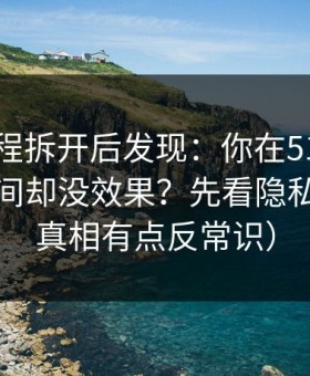 我把流程拆开后发现：你在51网花了很多时间却没效果？先看隐私选项（真相有点反常识）