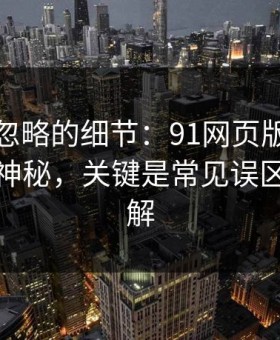 很多人忽略的细节：91网页版的隐藏选项不神秘，关键是常见误区怎么理解