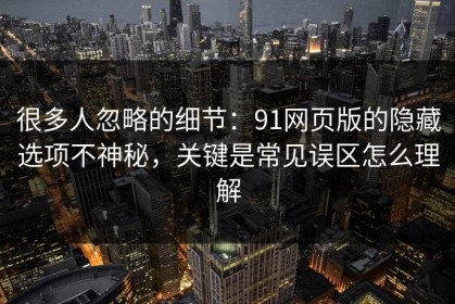 很多人忽略的细节：91网页版的隐藏选项不神秘，关键是常见误区怎么理解