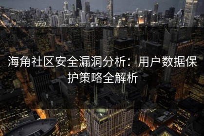 海角社区安全漏洞分析：用户数据保护策略全解析