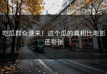 吃瓜群众速来！这个瓜的真相比电影还夸张