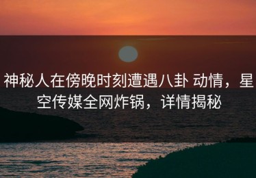 神秘人在傍晚时刻遭遇八卦 动情，星空传媒全网炸锅，详情揭秘