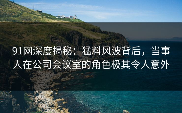 91网深度揭秘：猛料风波背后，当事人在公司会议室的角色极其令人意外